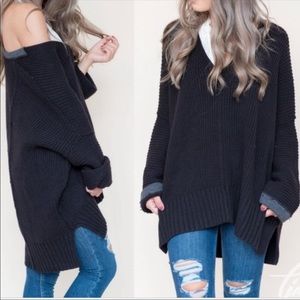 Free People Take Me Places V Neck Sweater